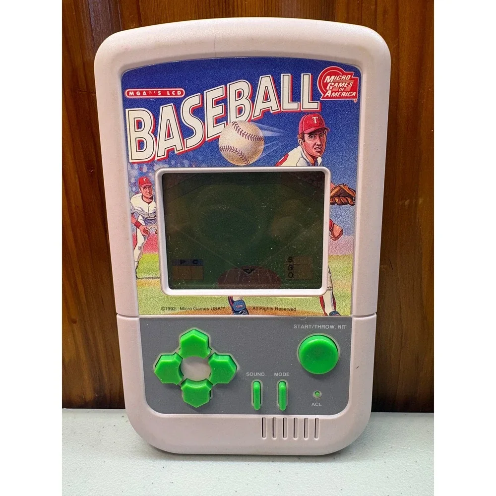 Vintage 1992 MGA Micro Games of America Baseball Handheld LCD Electronic Game